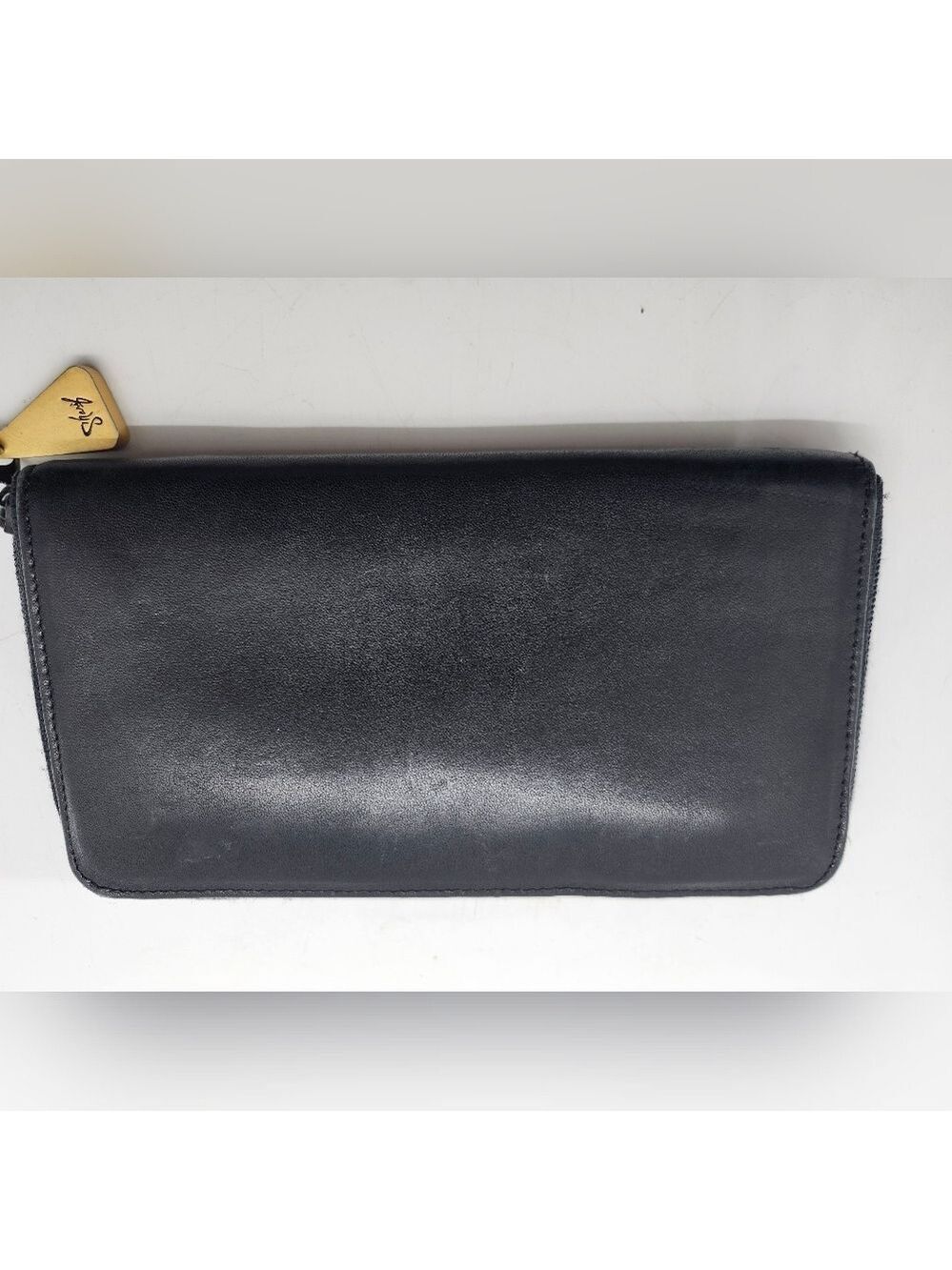 American by Sharif Zip Black‎ Leather Wallet Wristlet So Soft